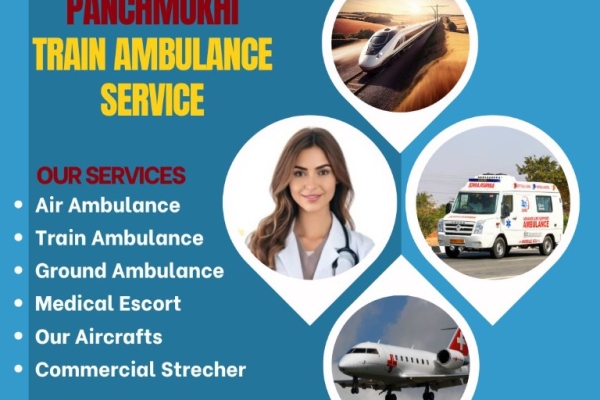 Hire Panchmukhi Train Ambulance from Ranchi to transfer patients across India