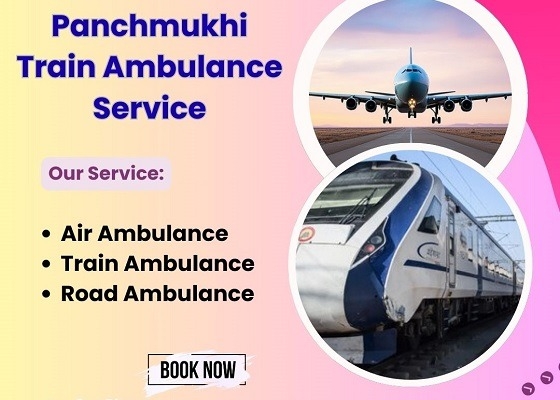 Book Panchmukhi Train Ambulance Service in Chandigarh with Healthcare Service at a Reasonable Cost
