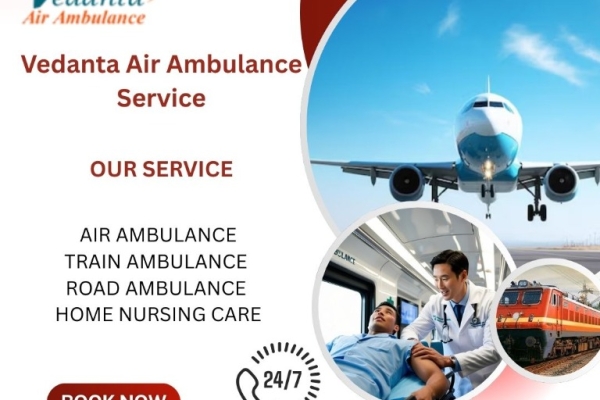 Book Vedanta Air Ambulance Service in Goa which transfers patients at the lowest rate