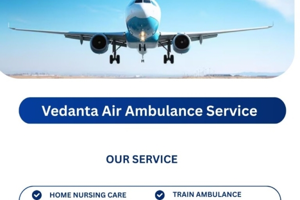 Vedanta Air Ambulance in Raipur provides a life saving transport facility to patients.