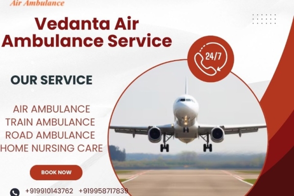 Vedanta Air Ambulance service in Gaya provides speedy transfer of patients to their destination.