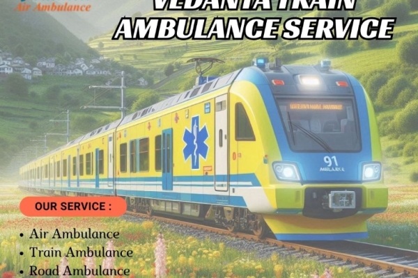 Vedanta Train Ambulance in Jammu with Advanced Life Support System and Expert Team through Transportation