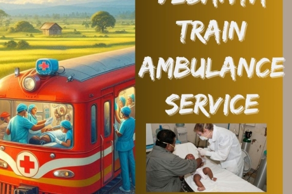 During transfers, Vedanta Train Ambulance Services in Raipur can save lives