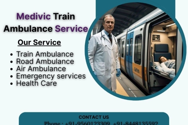 Medivic Train Ambulance Services in Ranchi transfer patients without any inconvenience