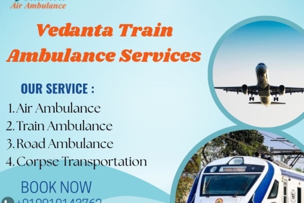 Get Vedanta Train Ambulance Service in Durgapur to transport your critical patient
