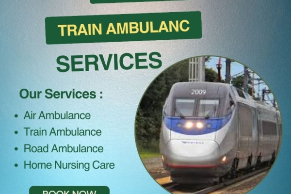Sky Train Ambulance Services in Patna takes care of your patient during transit