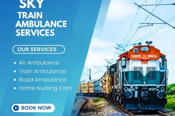 Sky Train Ambulance in Kolkata take care of patients during shifting