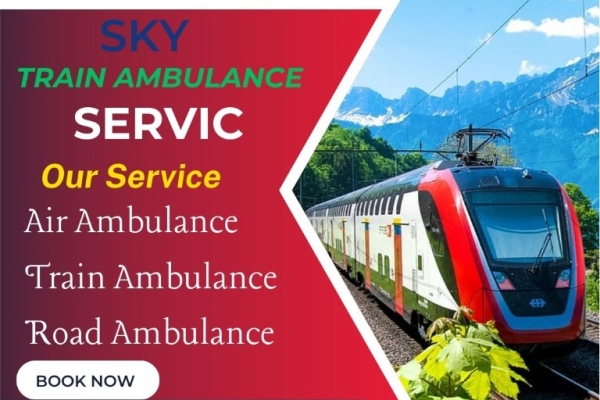 Sky Train Ambulance Services in Patna with Advanced Life Support Systems through Train