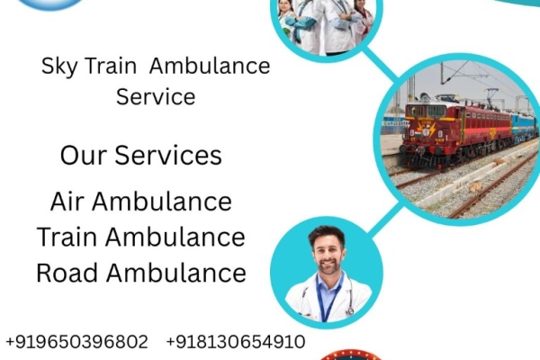 Book Sky Train Ambulance Service in Silchar at the lowest price