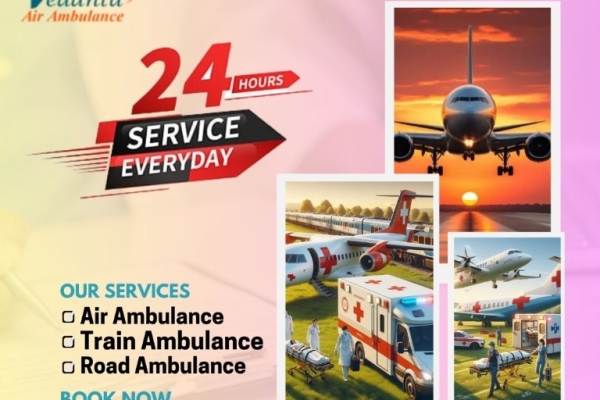 Get convenient air ambulance service in Siliguri with Vedanta