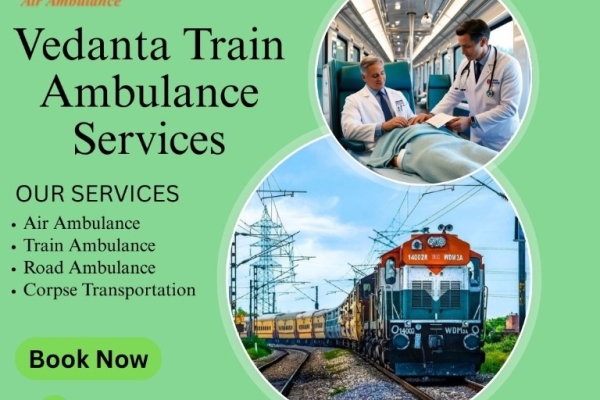 Now, Vedanta Train Ambulance in Dibrugarh transports patients in the fastest and instant manner