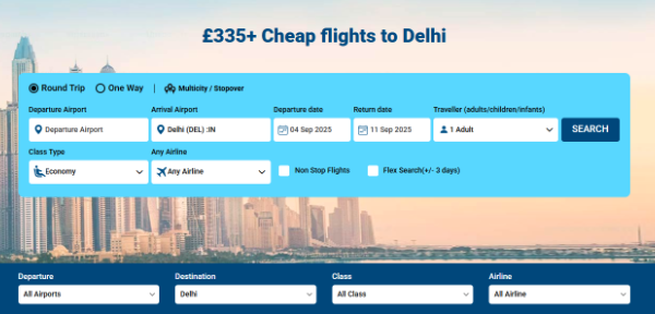Cheap flights to Delhi