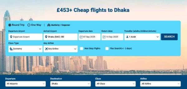 Cheap flights to Dhaka