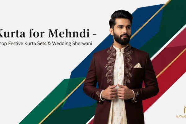 Kurta for Mehndi – Shop Festive Kurta Sets & Wedding Sherwani at Nawab Parker