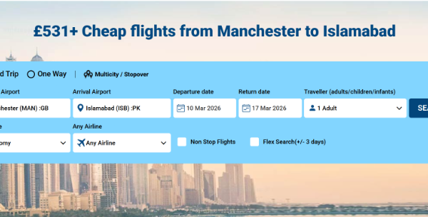 Cheap Flights from Manchester to Islamabad – Best Deals & Easy Booking