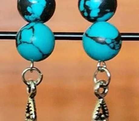 Handmade Antique Silver Filigree Earrings, Gender Neutral Style Jewelry
