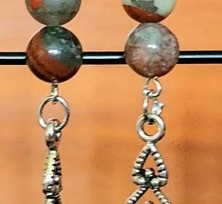 Handmade Antique Silver Filigree Earrings, Gender Neutral Style Jewelry