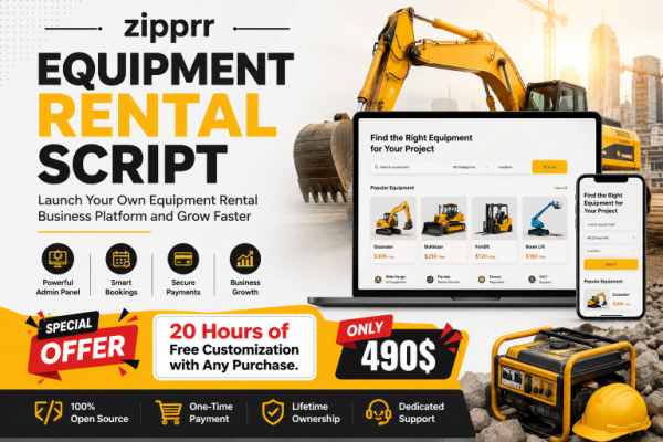 How a Contractor Monetized Gear with Zipprr Equipment Rental Script for $490