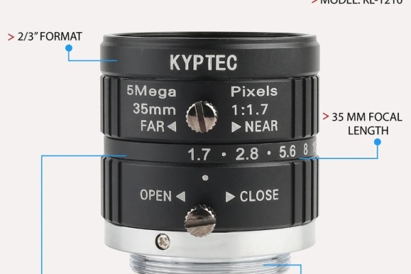 35 MM 5 MP Machine Vision Lens, F1.7–16, 2/3-Inch C-Mount