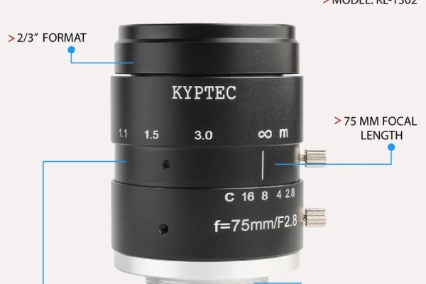 75 MM 1.5 MP Long-Focal-Length Machine Vision Lens for 2/3-Inch C-Mount Cameras