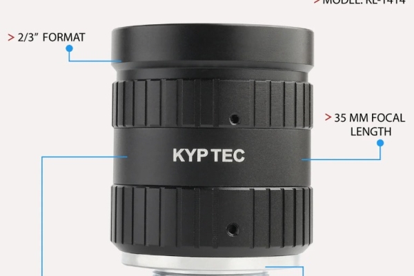 35 MM SWIR Machine Vision Lens, 2 MP, 900–1700 nm, 2/3-Inch C-Mount