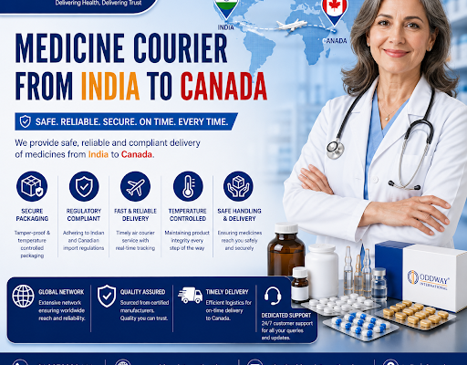 Medicine Courier from India to Canada for Pharmaceutical Supply