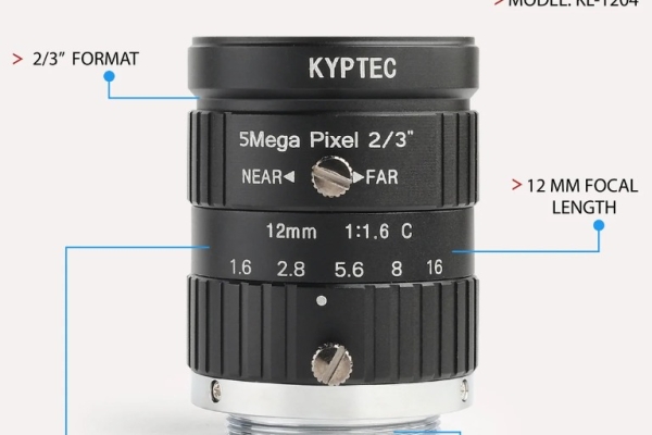 12 MM 5 MP Wide-Angle Machine Vision Lens for 2/3-Inch Industrial Cameras | C-Mount – Kyptec Automation®