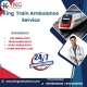 King Train Ambulance Service in Lucknow transports your patient to the hospital quickly.