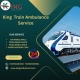 King Train Ambulance Service in Dibrugarh transports your patient to their destination
