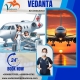 Vedanta Air Ambulance Service in Raipur offers finest Patient Transfer Service at Low-fare