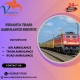 Use Vedanta Train Ambulance from Varanasi, which transfers patients in a normal way