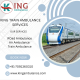 Book King Train Ambulance service in Siliguri for your critical patient now at a very affordable rate