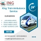 King Train Ambulance in Varanasi transports patients from one place to another at a fast speed