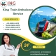 King Train Ambulance service in Dibrugarh provides the facility of fast transfer of patients to the hospital.