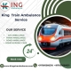 King Train Ambulance Service in Raipur transports your patient to their destination at a very nominal cost.