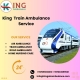 King Train Ambulance in Raipur provides a safe and comfortable transfer facility to the patients