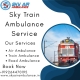 Sky Train Ambulance Services in Jamshedpur to transport your critically ill loved ones