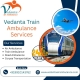 Vedanta Train Ambulance in Asansol provides advanced transportation services.