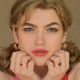 Pink Bejewelled Hoops