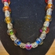 Handmade Statement Party Jewelry, Rainbow and Silver Bead Necklace, Handmade Gift for Her, Him, Gender Neutral