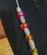 Handmade Statement Party Jewelry, Rainbow and Silver Bead Necklace, Handmade Gift for Her, Him, Gender Neutral