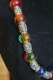 Handmade Statement Party Jewelry, Rainbow and Silver Bead Necklace, Handmade Gift for Her, Him, Gender Neutral