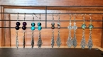 Handmade Antique Silver Filigree Earrings, Gender Neutral Style Jewelry
