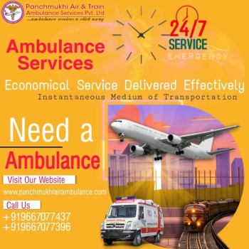 Get Immediate Patient Transfer by Air Ambulance from Guwahati via Panchmukhi