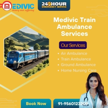 Traveling is made incredibly simple by Medivic Train Ambulance Service in Guwahati