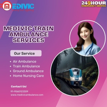 Medivic Train Ambulance in Kolkata provides life-saving service in the form of an ICU inside it