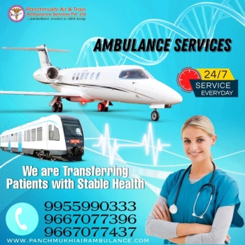 Get an Air Ambulance from Patna with a Superior Medical Unit by Panchmukhi