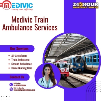 Medivic Train Ambulance offers qualified medical personnel and well-priced medical care in Guwahati