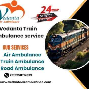 Vedanta Train Ambulance in Ranchi provides the best calm and smooth journey even in the worst conditions