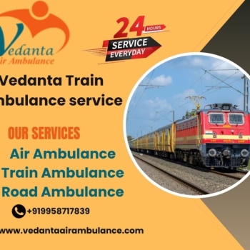 Vedanta ensures that the patient is provided with the best possible comfort with a train ambulance in Mumbai